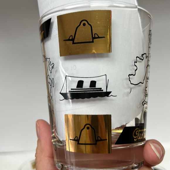 Mid Century Modern “Gestetner Company “ promotional set of 4 rock glasses - Picture 3 of 15